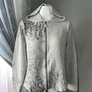 Coldwater Creek Jacket XS 4 ZIP Up  Sweater Hooded Hoodie